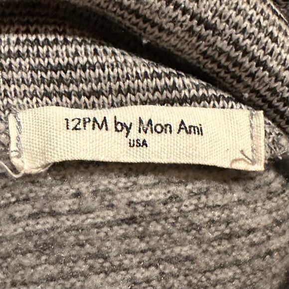 12 PM by Mon AmiGray Cowl Neck Long Line Tunic Sweater Women's S Small - Picture 2 of 8